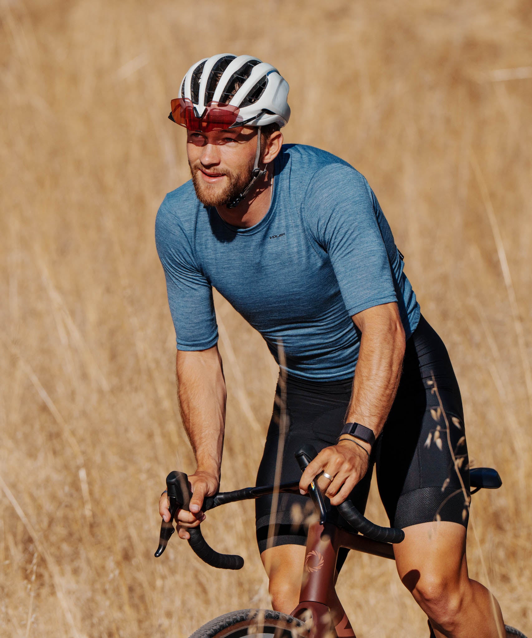 M. LIGHTWEIGHT MERINO ZIPPERLESS JERSEY - SLATE HEATHER - Voler - XSM - 1010N53SLH