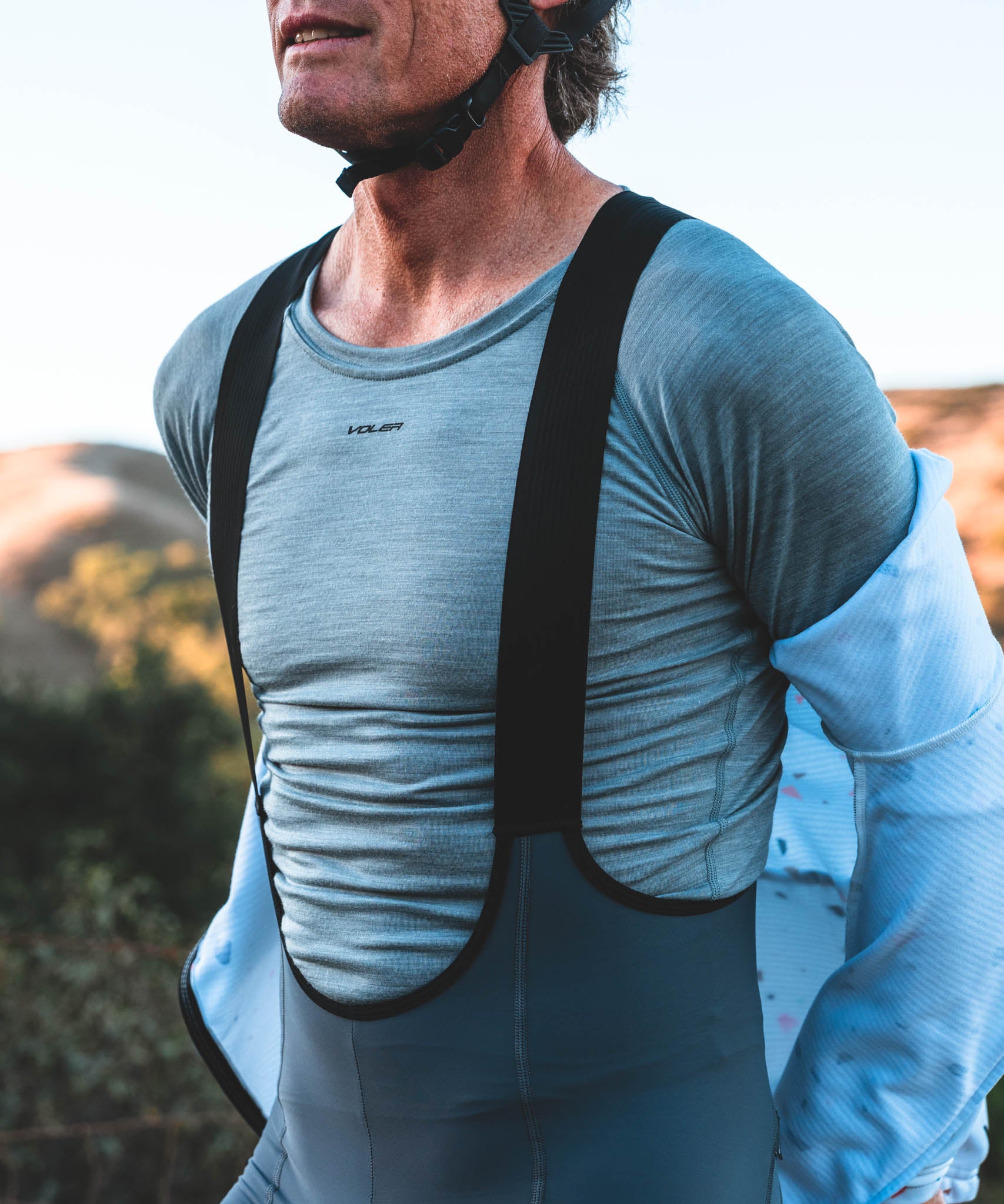 M. LIGHTWEIGHT MERINO LS BASE - GREY HEATHER