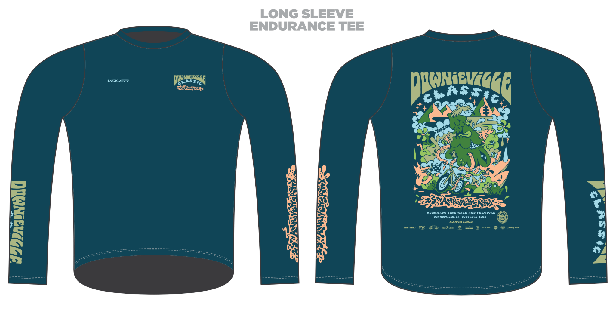 W. ENDURANCE AIR LS TEE - DOWNIEVILLE 25TH - Voler - PRINT - 1T201TIPRT